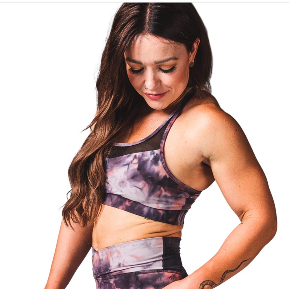 Hviii Brand BONSCHRO collection tie dyed sports bra- size small